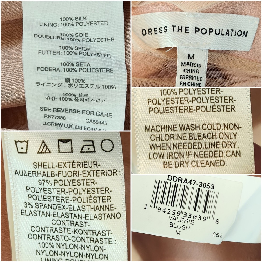 Dress the Population Valerie Blush Pink Mesh Sheath Midi Dress Womens M NWT NEW - Picture 6 of 9